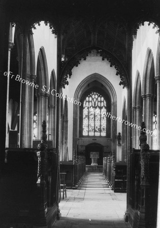 ST EDMONDS CENTRE OF SCREEN FROM CHANCEL SHOWING W.WINDOW